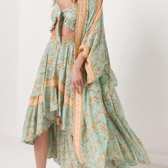 SPELL Designs Turquoise Maisie Kimono Robe Duster - Picture 5 of 5